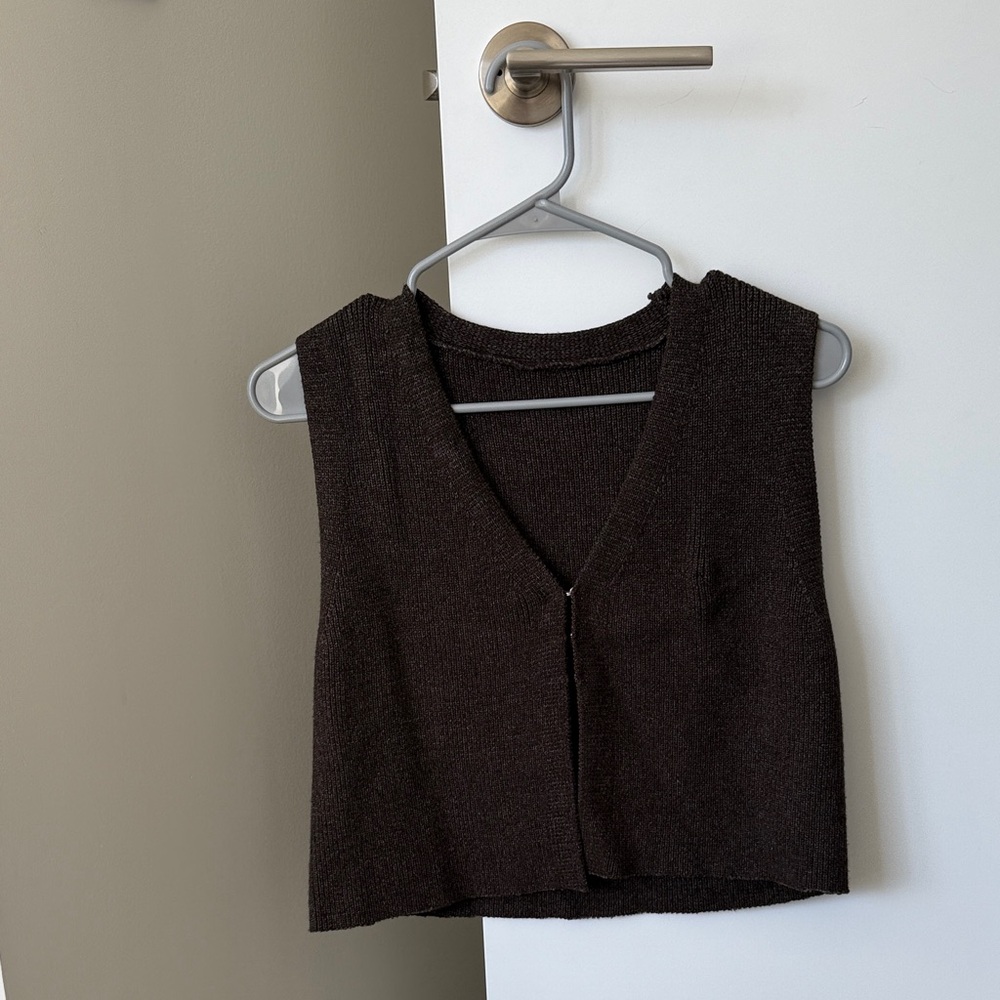 Knit Commense Brown Vest Tank